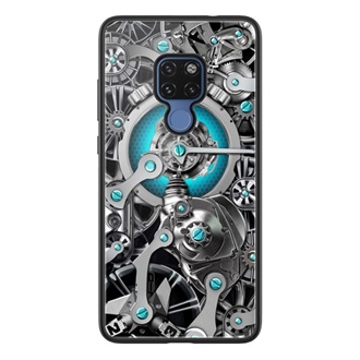 Huawei Mate 20 NILLKIN SPACETIME szilikon telefonvédő ütésállóság, fogaskerék, FEKETE