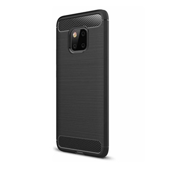 Huawei Mate 20 Pro Gigapack szilikon telefonvédő ütésállóság, karbon minta, FEKETE