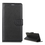 Huawei Mate 20 Pro Gigapack tok álló, bőr hatású FLIP, prémium, FEKETE