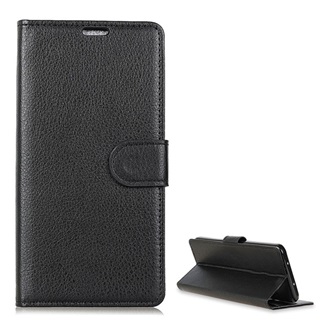 Huawei Mate 20 Pro Gigapack tok álló, bőr hatású FLIP, prémium, FEKETE