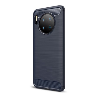 Huawei Mate 30 Gigapack szilikon telefonvédő ütésállóság, karbon minta, SÖTÉTKÉK