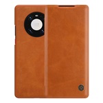 Huawei Mate 40 Pro NILLKIN QIN tok álló, bőr hatású FLIP, kártyazseb, BARNA