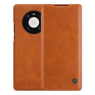 Huawei Mate 40 Pro NILLKIN QIN tok álló, bőr hatású FLIP, kártyazseb, BARNA