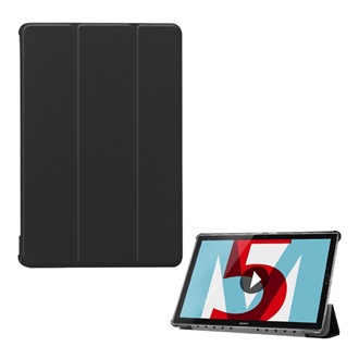 Huawei MediaPad M5 10.8 WIFI Gigapack Tok álló, bőr hatású FLIP, asztali tartó, FEKETE