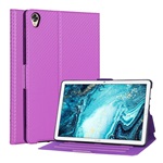 Huawei MediaPad M6 10.8 WIFI Gigapack tok álló, bőr hatású FLIP, karbon minta, LILA