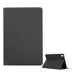 Huawei MediaPad M6 10.8 WIFI Gigapack tok álló, bőr hatású FLIP, textil hatás, FEKETE