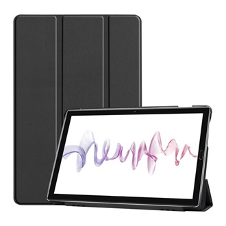 Huawei MediaPad M6 10.8 WIFI Gigapack tok álló, bőr hatású aktív FLIP, asztali tartó, FEKETE
