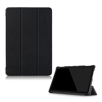 Huawei Mediapad M5 10.1 Lite WIFI GIGAPACK Tok álló, bőr hatású aktív FLIP, asztali tartó, FEKETE