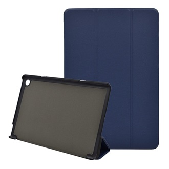 Huawei Mediapad M5 10.1 Lite WIFI GIGAPACK Tok álló, bőr hatású aktív FLIP, asztali tartó, SÖTÉTKÉK