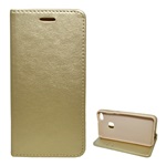 Huawei P10 Lite Gigapack tok álló, bőr hatású FLIP, asztali tartó, ARANY