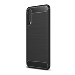 Huawei P20 Pro Gigapack szilikon telefonvédő ütésállóság, karbon minta, FEKETE