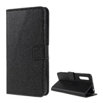 Huawei P20 Pro Gigapack tok álló, bőr hatású FLIP, prémium, FEKETE