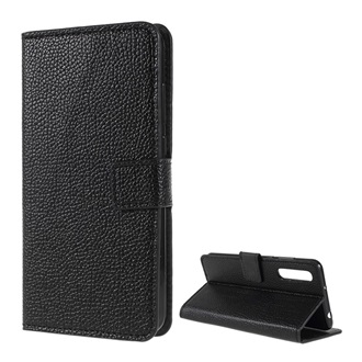 Huawei P20 Pro Gigapack tok álló, bőr hatású FLIP, prémium, FEKETE