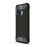 Huawei P30 Lite Gigapack Defender szilikon telefonvédő ütésállóság, fémhatás, FEKETE