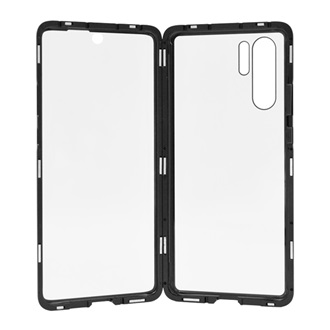 Huawei P30 Pro Gigapack alumínium telefonvédő 360°-os védelem, 9H, FEKETE