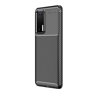 Huawei P40 Gigapack szilikon telefonvédő ütésállóság, karbon minta, FEKETE