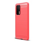 Huawei P40 Gigapack szilikon telefonvédő ütésállóság, karbon minta, PIROS