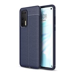 Huawei P40 Gigapack szilikon telefonvédő ütésállóság, varrás minta, SÖTÉTKÉK