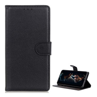 Huawei P40 Gigapack tok álló, bőr hatású FLIP, prémium, FEKETE