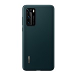 Huawei P40 HUAWEI műanyag telefonvédő bőr hatású hátlap SÖTÉTZÖLD