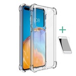 Huawei P40 IMAK szilikon telefonvédő ütésállóság, légpárnás sarok + képernyővédő fólia, ÁTLÁTSZÓ