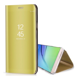 Huawei P40 Lite 4G Gigapack Tok álló aktív FLIP, tükrös, ARANY
