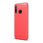 Huawei P40 Lite E Gigapack Szilikon telefonvédő ütésállóság, karbon minta, PIROS