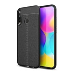 Huawei P40 Lite E Gigapack Szilikon telefonvédő ütésállóság, varrás minta, FEKETE