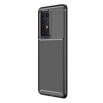 Huawei P40 Pro 5G Gigapack szilikon telefonvédő ütésállóság, karbon minta, FEKETE