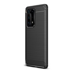 Huawei P40 Pro+ 5G Gigapack szilikon telefonvédő ütésállóság, karbon minta, FEKETE