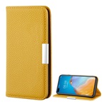 Huawei P40 Pro 5G Gigapack tok álló, bőr hatású FLIP, prémium, SÁRGA