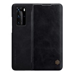 Huawei P40 Pro 5G NILLKIN QIN tok álló, bőr hatású FLIP, kártyazseb, FEKETE