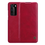 Huawei P40 Pro 5G NILLKIN QIN tok álló, bőr hatású FLIP, kártyazseb, PIROS