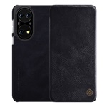 Huawei P50 NILLKIN QIN tok álló, bőr hatású FLIP, kártyazseb, FEKETE