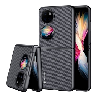 Huawei P50 Pocket DUX DUCIS FINO szilikon telefonvédő műanyag belső, rombusz, FEKETE