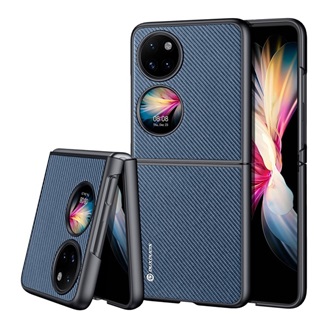 Huawei P50 Pocket DUX DUCIS FINO szilikon telefonvédő műanyag belső, rombusz, SÖTÉTKÉK