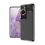 Huawei P60 Pro Gigapack szilikon telefonvédő ütésállóság, karbon minta, FEKETE