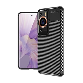 Huawei P60 Pro Gigapack szilikon telefonvédő ütésállóság, karbon minta, FEKETE