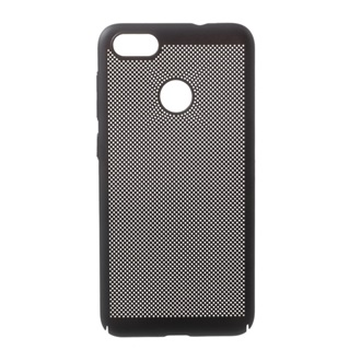 Huawei P9 Lite Mini Gigapack műanyag telefonvédő gumírozott, lyukacsos, FEKETE