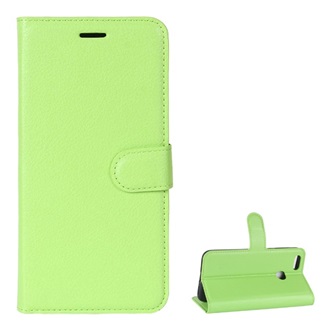 Huawei P9 Lite Mini Gigapack tok álló, bőr hatású FLIP, prémium, VILÁGOSZÖLD