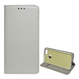 Huawei P9 Lite Mini Gigapack tok álló, bőr hatású FLIP, rombusz, VILÁGOSSZÜRKE