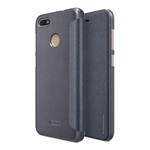 Huawei P9 Lite Mini NILLKIN SPARKLE műanyag telefonvédő bőr hatású FLIP, oldalra nyíló, FEKETE