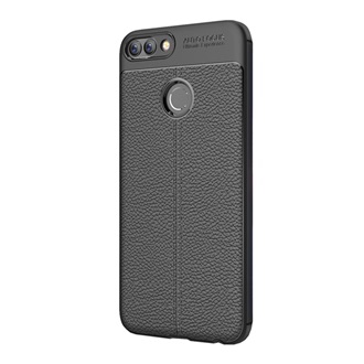 Huawei P Smart (2018) Gigapack szilikon telefonvédő ütésállóság, varrás minta, FEKETE