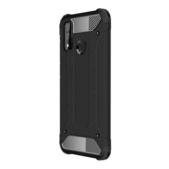 Huawei P Smart (2020) Gigapack Defender szilikon telefonvédő ütésállóság, fémhatás, FEKETE