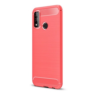 Huawei P Smart (2020) Gigapack szilikon telefonvédő ütésállóság, karbon minta, PIROS