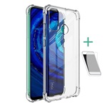 Huawei P Smart (2020) IMAK szilikon telefonvédő ütésállóság, légpárnás sarok + képernyővédő fólia, ÁTLÁTSZÓ