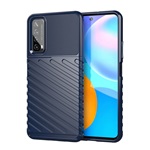 Huawei P Smart (2021) Gigapack szilikon telefonvédő ütésállóság, dombor minta, SÖTÉTKÉK