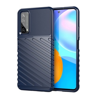 Huawei P Smart (2021) Gigapack szilikon telefonvédő ütésállóság, dombor minta, SÖTÉTKÉK