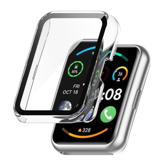 Huawei Watch Fit 2 Gigapack Műanyag keret ütésálló + kijelzővédő üveg ÁTLÁTSZÓ