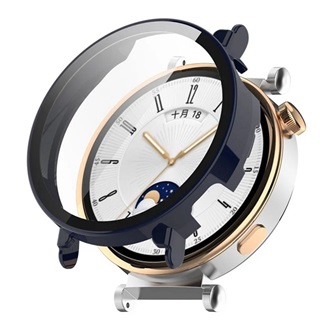 Huawei Watch GT 4 41mm Gigapack Műanyag keret BUMPER, ütésállóság + kijelzővédő üveg, SÖTÉTKÉK